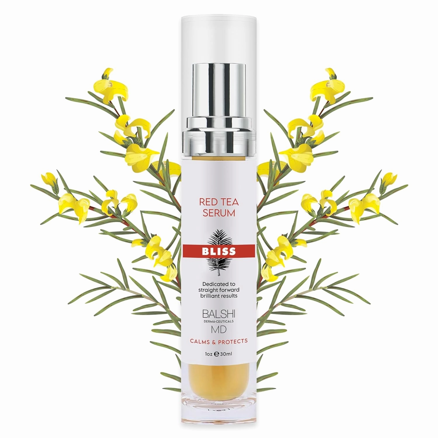BLISS Red Tea Serum - Infused with Red Tea Extract & Hyaluronic Acid Face Serum - Face Tightening & Skin Firming for Radiant, Youthful Complexion - Diminish Dryness, Fine Lines & Wrinkles - (1oz)