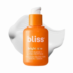Bliss Serum and Eye Cream 2pc Set: Bliss Bright Idea Vitamin C   Tri-Peptide Brightening Serum - 1 Fl Oz - Hydrating Illuminating Face Cream with Peptides and Eye Do All Things Hydrating Eye Cream