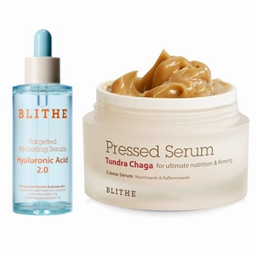 BLITHE Pressed Serum Tundra Chaga 1.68 Fl Oz   Targeted Hydrating Serum Hyaluronic Acid 2.0