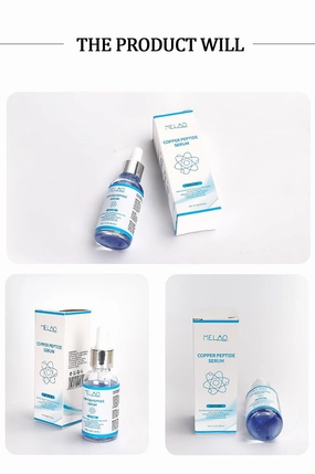 Blue Copper Peptide Face Serum Collagen - with anti-aging skin solution properties: 1oz/30ml Anti-wrinkle Moisturizing