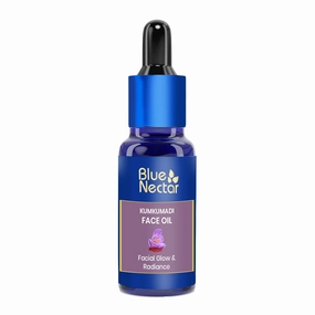 Blue Nectar Saffron & Manjish Oil - Original Kumkumadi Oil for Face | Ancient Glow Serum Face Moisturizer for Glowing Skin | Plant-Based Collagen Booster for Women & Men (26 Herbs, 1Fl Oz)