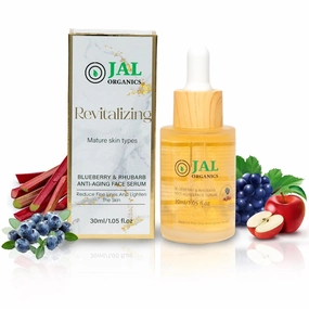 Blueberry & Rhubarb 30ml Face Serum with Hyaluronic Acid Hydrating Serum for All Skin Types