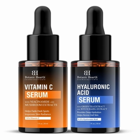 Botanic Hearth Vitamin C and Hyaluronic Acid Face serum 1 fl oz each Combo Set
