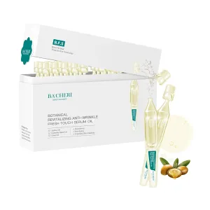 Botanical Revitalizing Face Oil – Natural Formula for Dry Skin & Fine Lines | Ampoules Serum with Olive, Camellia, Squalane | Fragrance-Free, 30 Individual Tubes