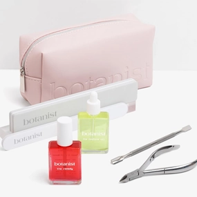Botanist Nail Strengthening Manicure Kit | Everything Needed for Longer, Stronger Nails | Grow and Strengthen Damaged Nails | Non-Toxic, 77% Plant Based, 21-Free & Vegan (Rose)