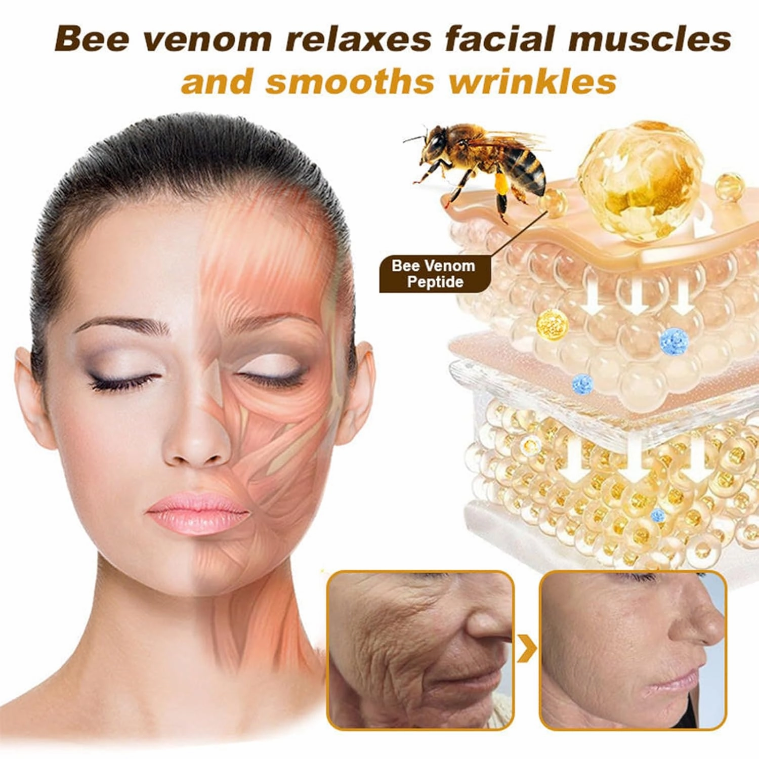 BOTOX Bee Venom Skin Repair Cream, Bee Venom Skin Treatment Cream for Face and Body, Advanced firming & Wrinkle-Reducing cream, Botoxbee venom for All skin Types (3)