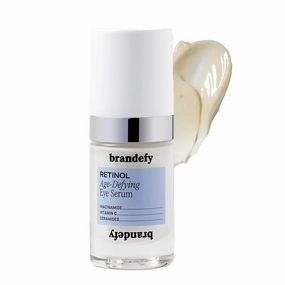 Brandefy Retinol   Niacinamide Anti-Aging Eye Serum - Under Eye Cream for Dark Circles and Wrinkles - Peptide, Caffeine, Vitamin C E Eye Cream - Made in The USA (O.5 Oz)