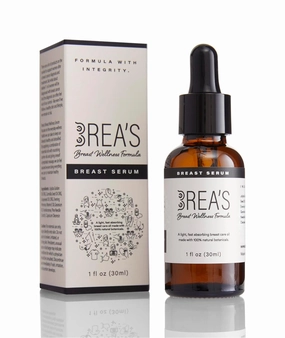 Brea's Breast Wellness Serum – Botanical Essential Oil Blend with Frankincense, Geranium, Evening Primrose & Jojoba for Soothing Massage & Skin Hydration – 1 fl oz