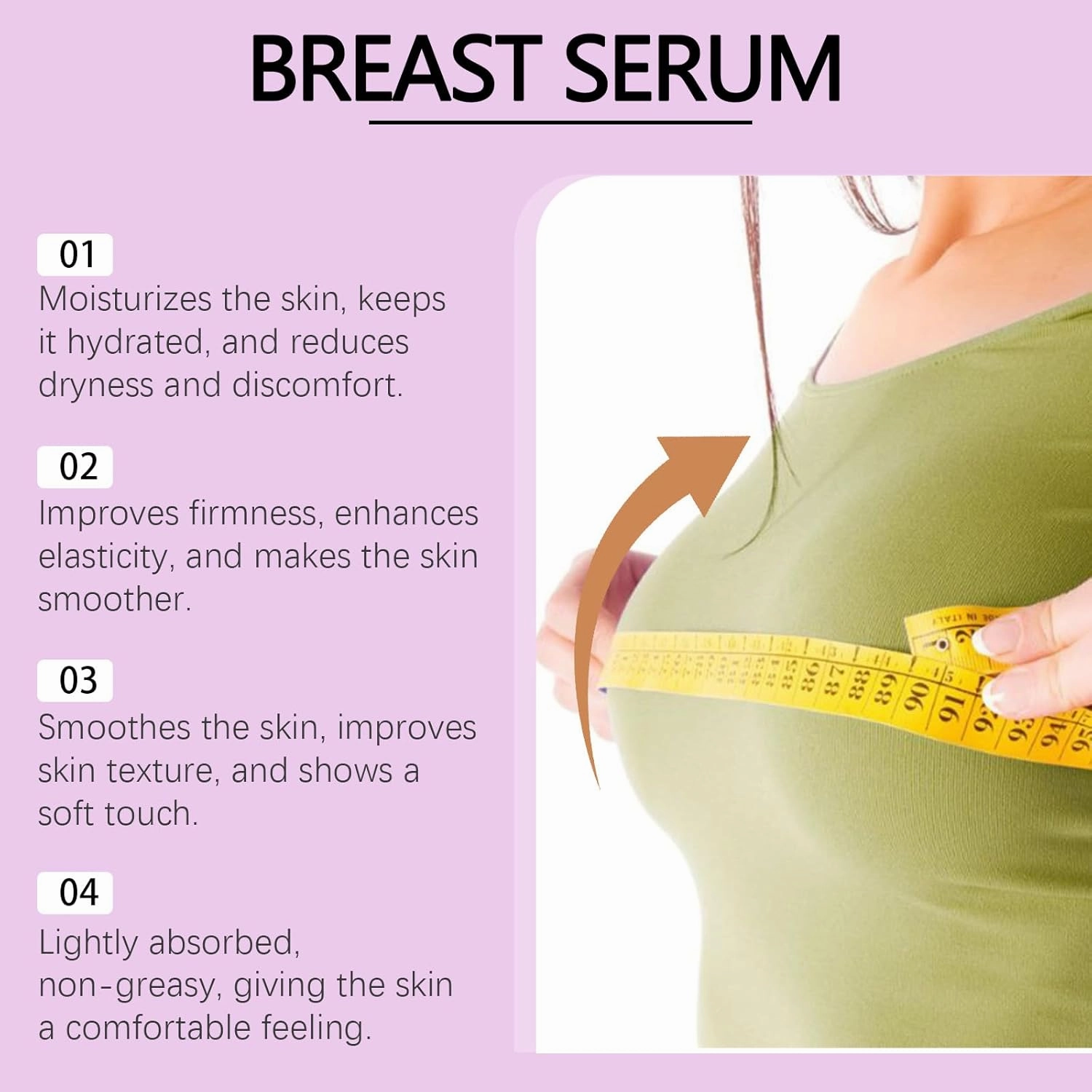 Breast Firming Serum with Acai and Dragon Fruit, Deep Moisturizing, Antioxidant Boost, 90ml/3 FL.OZ (2pcs)