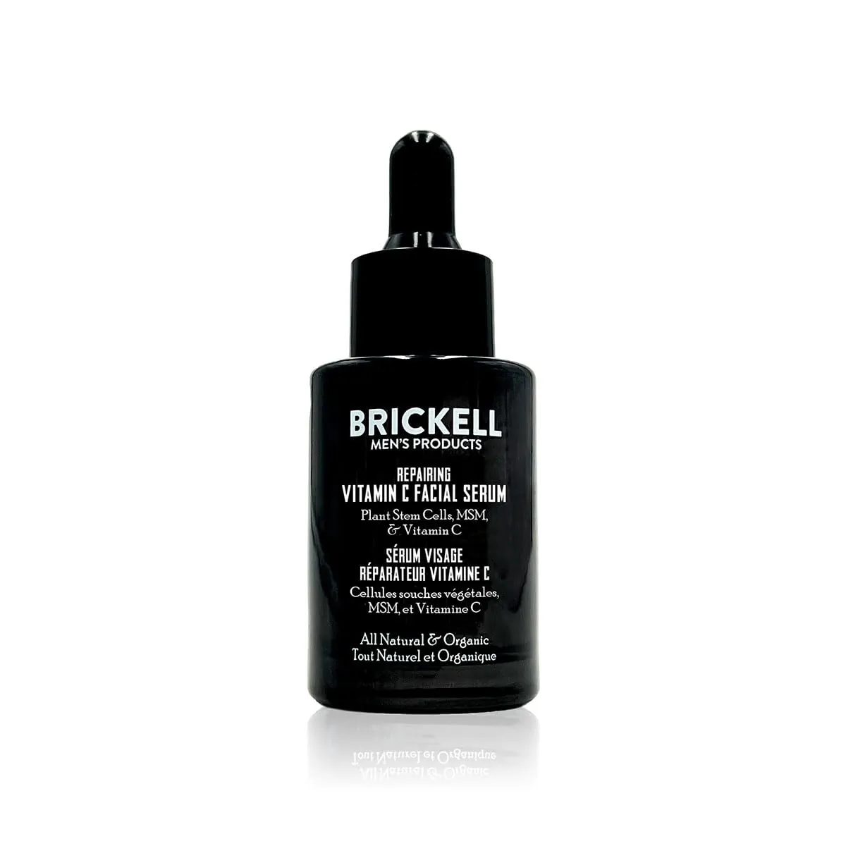 Brickell Men's Anti Aging Vitamin C Serum For Face, Repairing Night Facial Serum for Men, Natural and Organic Hyaluronic Acid Serum For Face to Diminish Wrinkles and Reduce Redness, 1 Ounce, Unscented