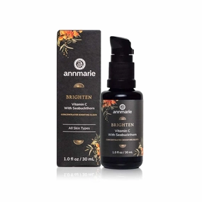 Brighten – Vitamin C Face Elixir with Seabuckthorn Berry – Concentrated Booster for Radiant, Even-Toned Skin – MADE SAFE® Approved, Plant-Based Formula – 30ml | Use with Serum or Facial Oil