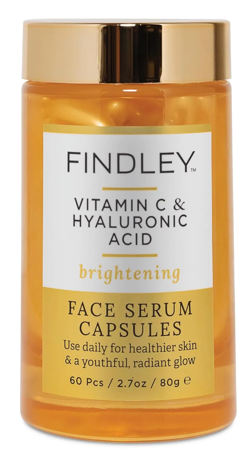 Brightening Face Serum with Vitamin C & Hyaluronic Acid | Hydrating & Radiance Boosting | Improves Skin’s Appearance (60 pcs, 2.7oz)