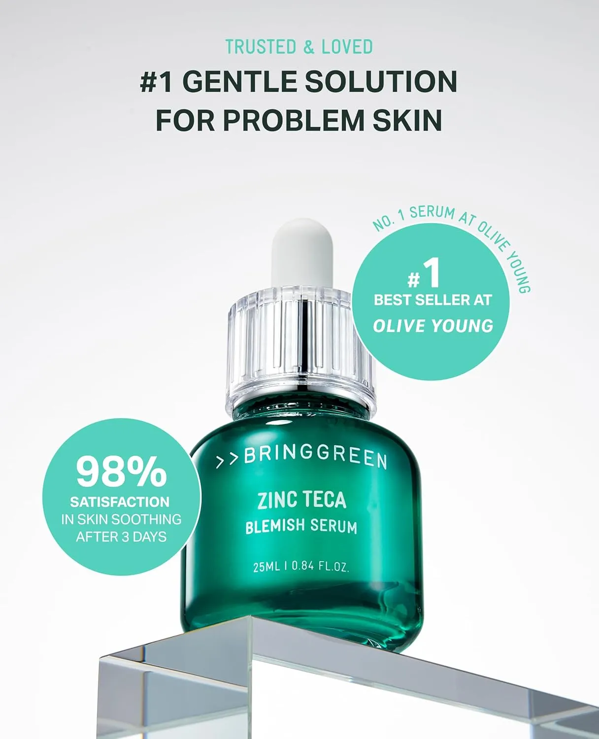 BRING GREEN Zinc Teca Trouble Serum | Mild Acne Serum, Soothing effect to Troubled Skin, Improves Skin in 3 Days