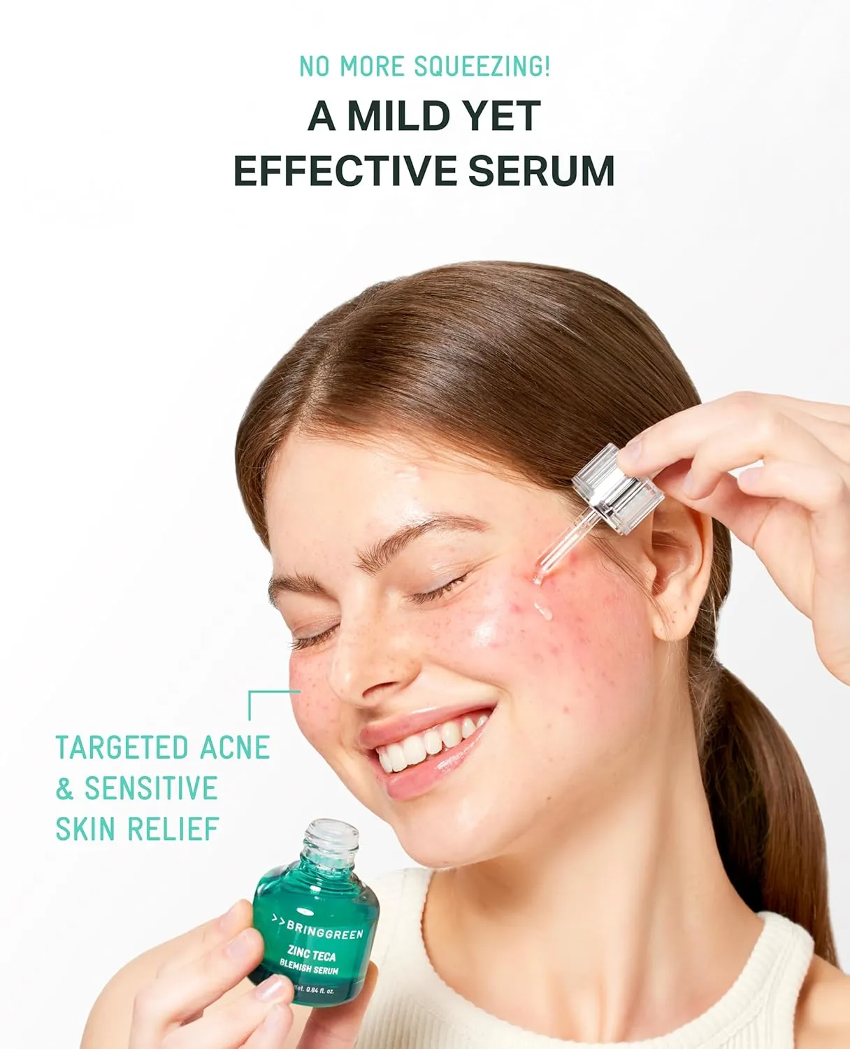 BRING GREEN Zinc Teca Trouble Serum | Mild Acne Serum, Soothing effect to Troubled Skin, Improves Skin in 3 Days