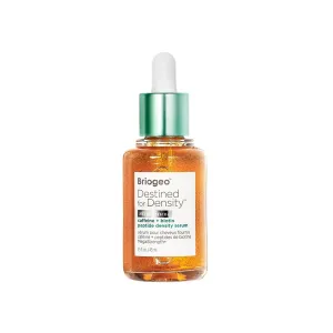 Briogeo Destined For Density MegaStrength  Caffeine   Biotin Peptide Density Serum, Increases Hair Thickness and Volume, Fast-Absorbing & Non-Greasy, Fragrance-Free, Vegan, Cruelty-Free, 1.5 fl oz