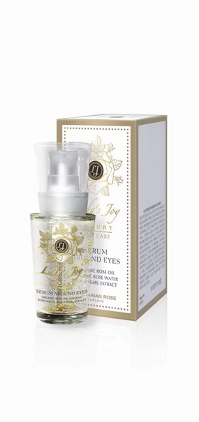 Bulgarian Rose / LADY ́S Joy Luxury Skin Care Serum for Eyes 30 ml with Organic Rose Oil, Organic Rose Water and Black Pearl Extract