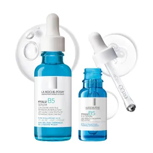 Bundle of La Roche-Posay Hyalu B5 Pure Hyaluronic Acid Serum for Face, Visibly Plumps Skin   La Roche-Posay Hyalu B5 Eye Serum for Dark Circles, Hydrating Serum with Roller Ball Applicator