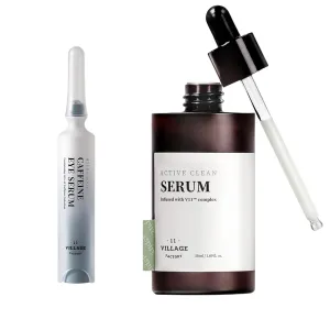 Bundle with Active Serum for Acne Treatment with natural ingredients and Hydro Boost Eye Serum with hyaluronic acid