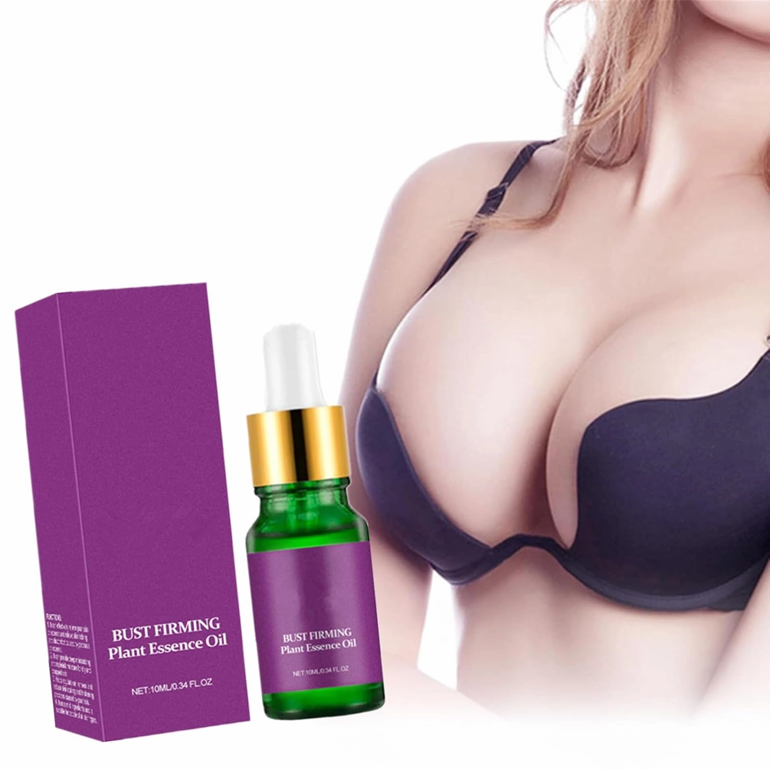 Bust Firming Natural Essence Oil, 2024 New Breast Enhancement Oil, Breast Enhancement Essential Oil, Breast Lifting Organic Essence Serum, Fast Growth Natural Curves Breast (3)