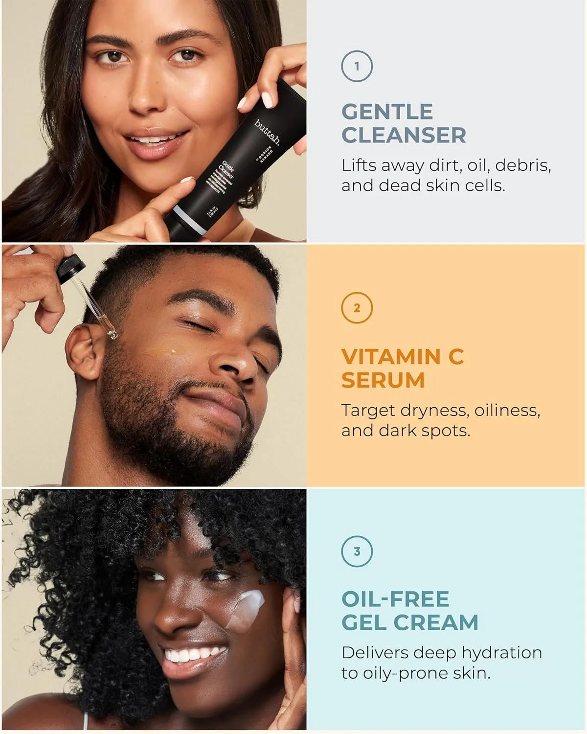 Buttah Skin by Dorion Renaud Oil-Free Hyaluronic Gel Cream 2oz - Daily Moisturizer - Hyaluronic Acid for Deep Hydration - AM & PM Moisturizer - Naturally Based Skin Care - Black-Owned Skincare