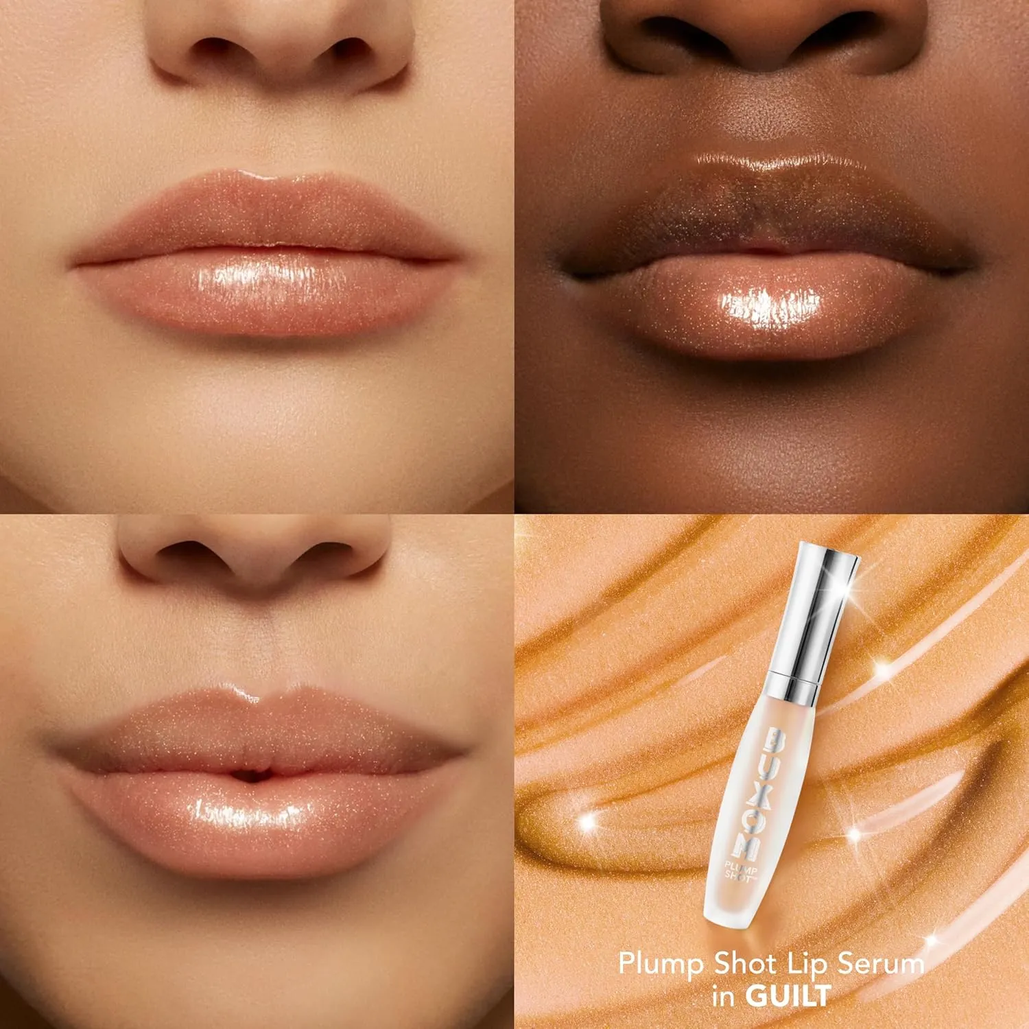 Buxom Plump Shot Peptide-Infused Lip Serum, Lip Plumping Gloss, Formulated with Advanced Peptides, Hyaluronic Acid, Avocado & Jojoba Oil