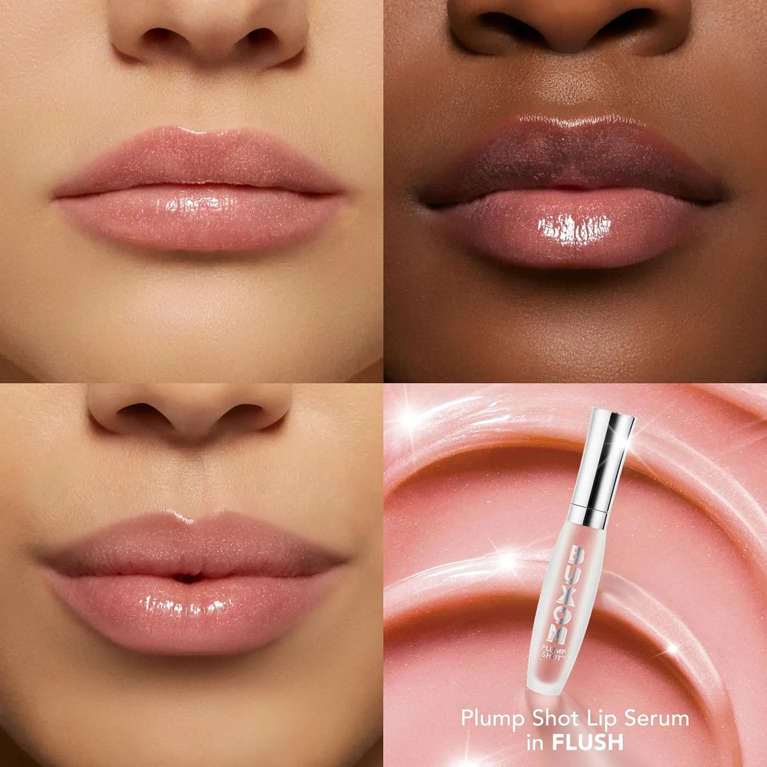 Buxom Plump Shot Peptide-Infused Lip Serum, Lip Plumping Gloss, Formulated with Advanced Peptides, Hyaluronic Acid, Avocado & Jojoba Oil