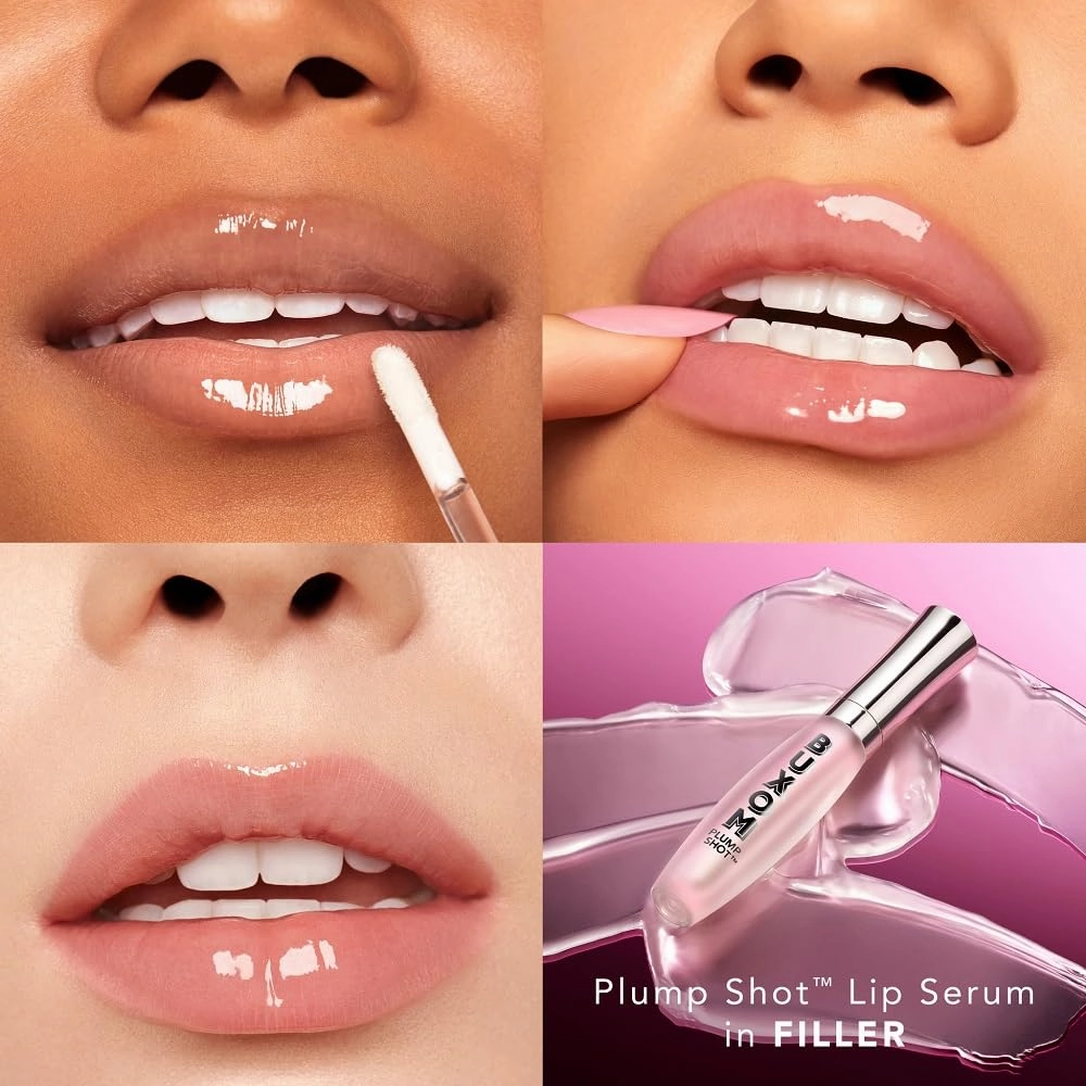 Buxom Plump Shot Peptide-Infused Lip Serum, Lip Plumping Gloss, Formulated with Advanced Peptides, Hyaluronic Acid, Avocado & Jojoba Oil