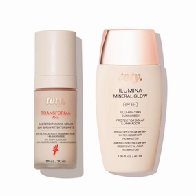 by Sofia Vergara - Transforma AHA 360º Retexturizing Serum   Ilumina Mineral Glow SPF 50  Illuminating Broad Spectrum Mineral Sunscreen
