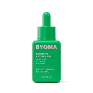 BYOMA Sensitive Retinol Oil - Face Treatment with Squalane & Vitamin A - Ideal for Sensitive Skin - Barrier Repair - 1.01 Fl. Oz
