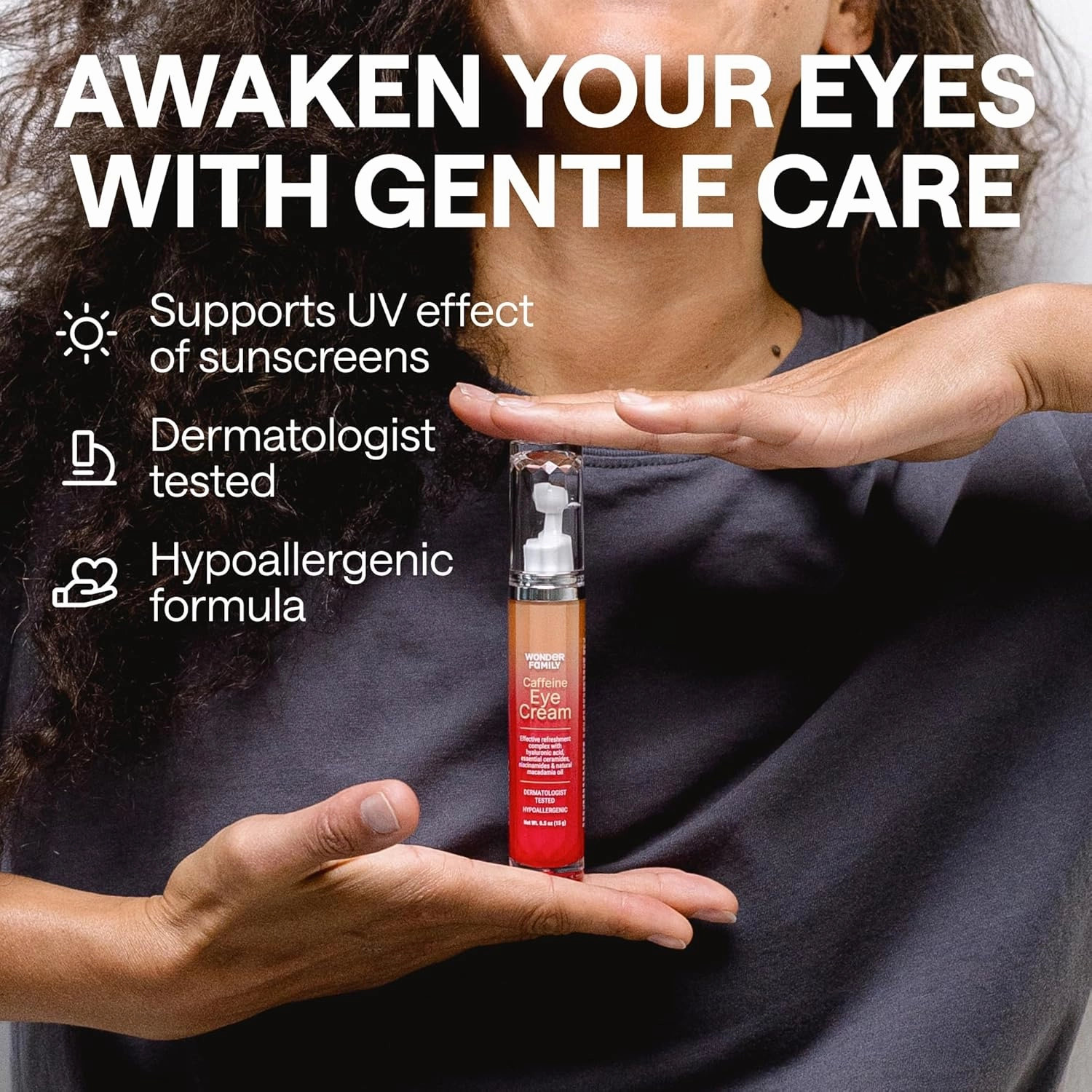 Caffeine Under Eye Cream for Puffiness and Bags Under Eyes - Roller for Puffy Eyes and Dark Circles Under Eye Treatment for Women, Men - Hyaluronic Acid and Niacinamide Serum (2-pack)