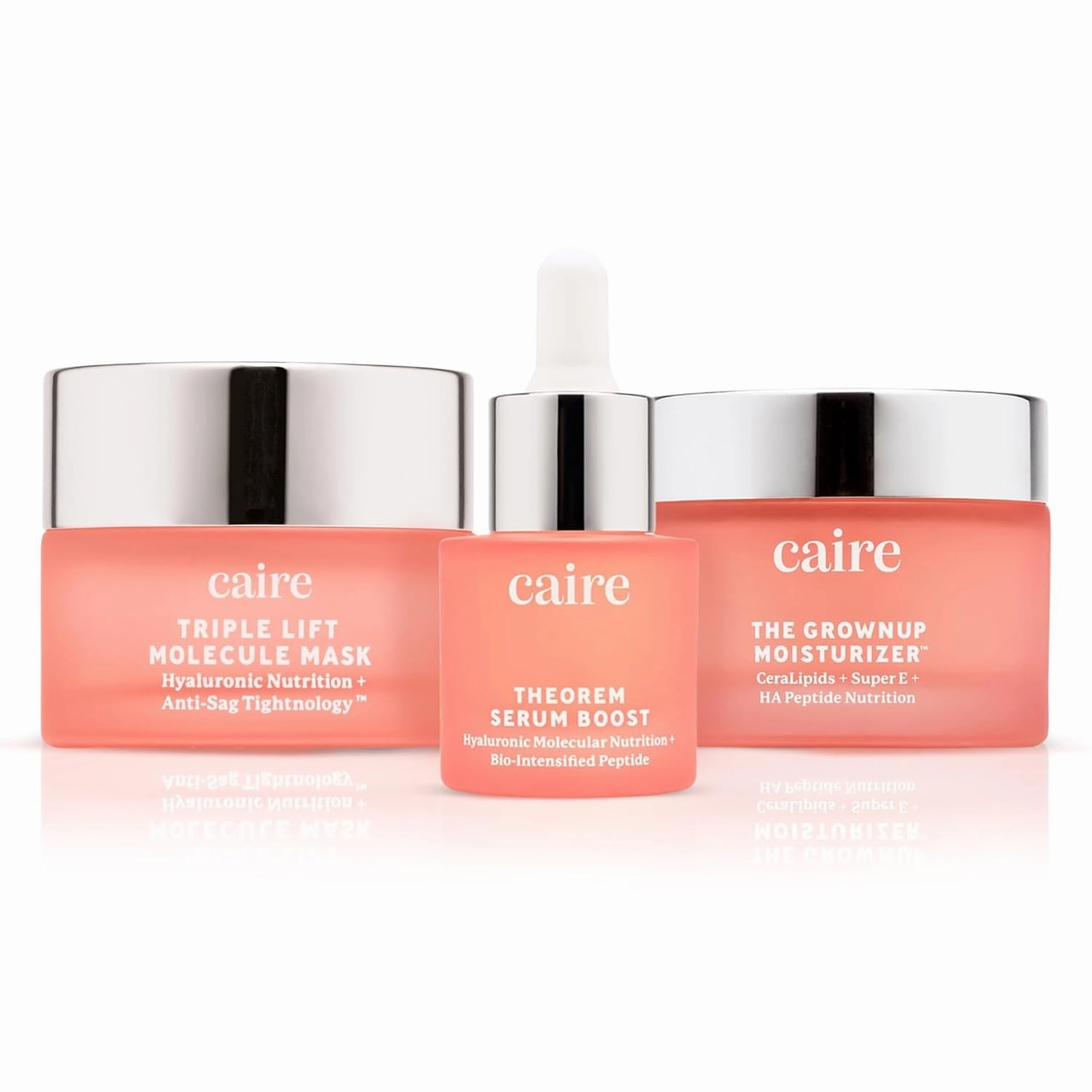 Caire Beauty 'Own Your Age' Anti-Aging Hyaluronic Acid Collagen Peptide Serum, Gel Cream & Mask for Face, Eyes, Neck & Chest | Pro-Aging Moisturizer with Ceramides, Wrinkle Fighting & Skin Lift (15ml)