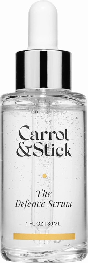 Carrot & Stick The Defense Anti-Aging Serum - Fights Fine Lines and Wrinkles, Boosts Collagen, Cruelty-Free Beauty, Suited for All Skin Types, 1 Fluid Ounce