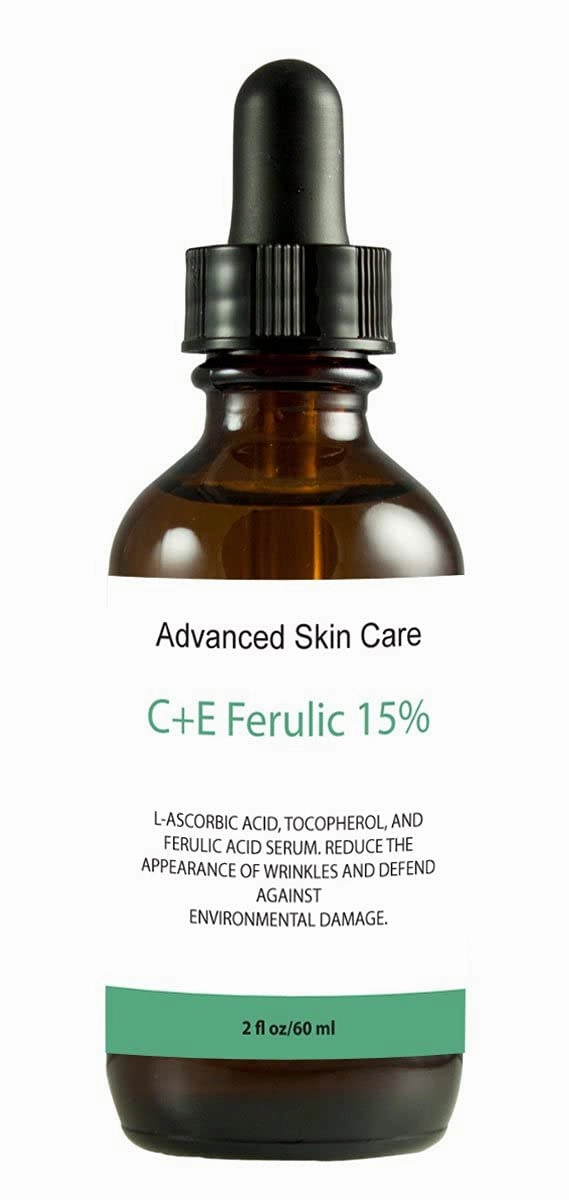 CE ferulic serum(Compare to Skin Ceut.) Large 2-oz bottle with 15% L ascorbic Acid (Vitamin C), 1% Alpha tocopherol vitamin E, and .5% Ferulic Acid