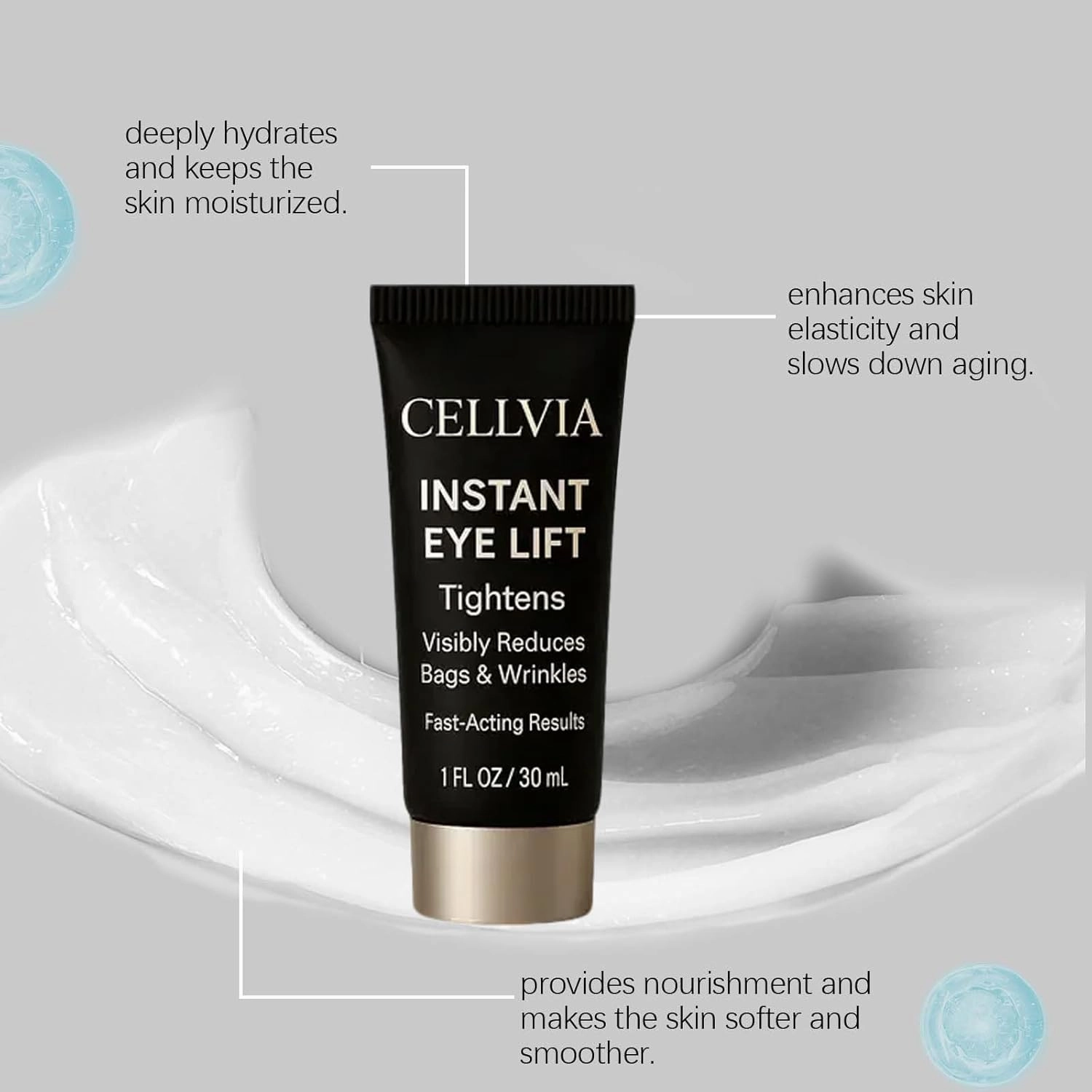 Cellvia Ultra-Tight Skin Cream, Cellvia Instant Eye Lift Serum, Reduces Fine Lines and Eye Bags, Hydrates and Moisturizes the Skin Around the Eyes (2PCS)