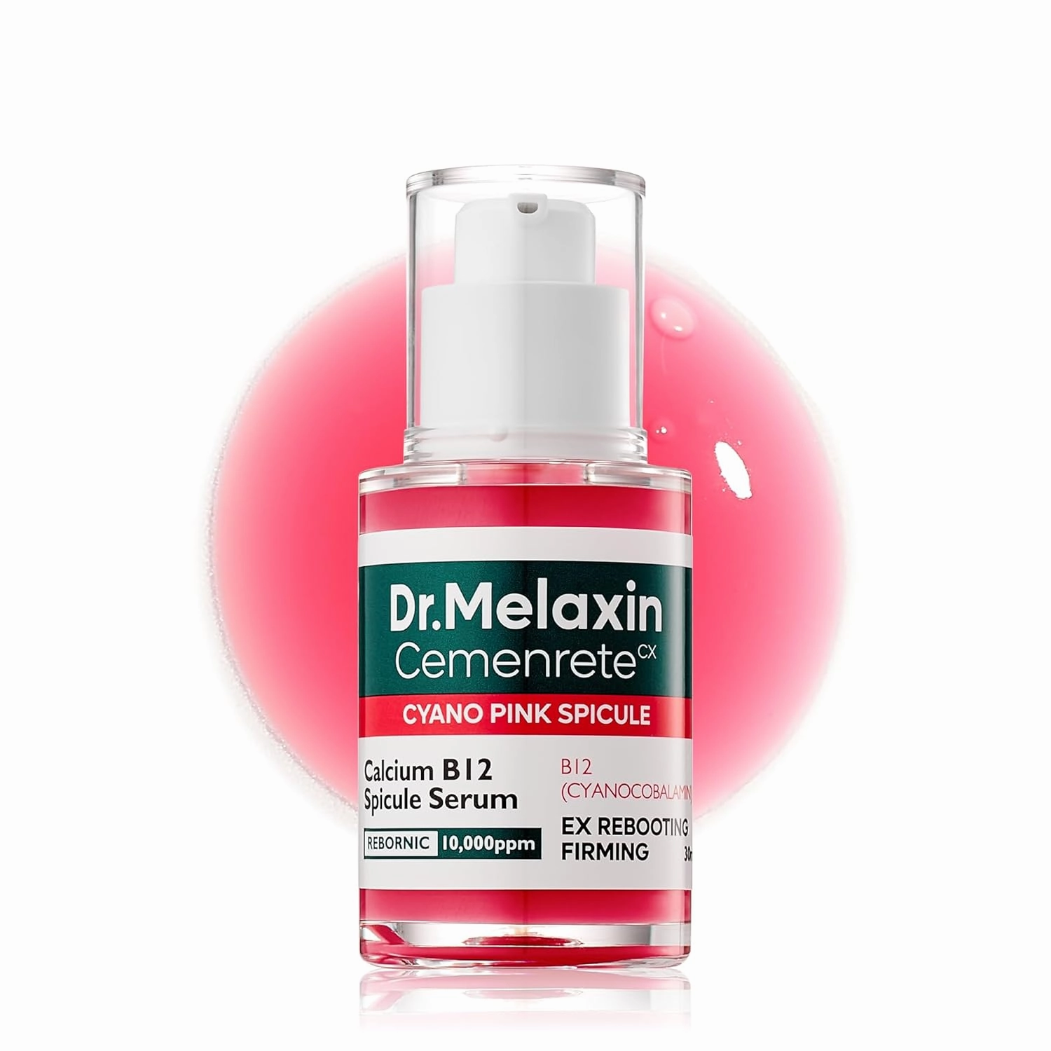 Cemenrete Cyano Pink Spicule Serum with Calcium, pore tightening refines pores tightening serum 1.01 fl. oz.
