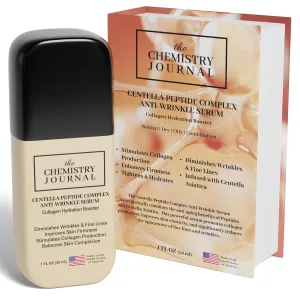 Centella Peptide Complex Anti Wrinkle Serum - Powerful Nighttime Collagen Hydration Booster, Anti-Aging Serum, Tightens Skin/Reduces Fine Lines & Wrinkles. Made in the USA.
