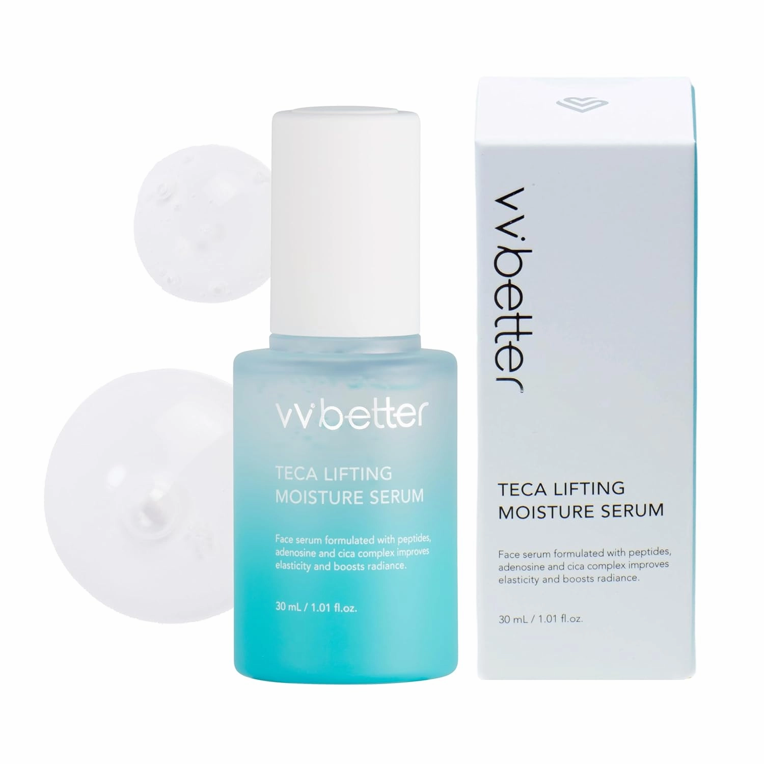 Centella Asiatica Lifting Serum for Face with Peptides, Niacinamide and Hyaluronic Acid, Hydrating & Brightening Korean Skincare, Glow & Plump Effect, for Sensitive Skin 1.01 fl. Oz