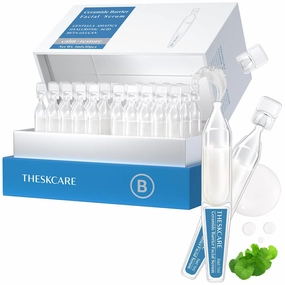 Ceramide Barrier Serum for Face with Hyaluronic Acid,Centella Asiatica & Beta Glucan,Smoothing Facial Serum for Skin Barrier,Redness & Dry Skin,Calming & Hydrating,30 Ampoules