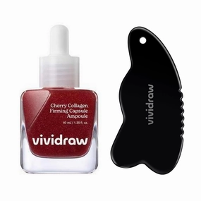 Cherry Collagen Firming Capsule Ampoule   Free Guasha | Anti-Aging Serum with Collagen & Bakuchiol