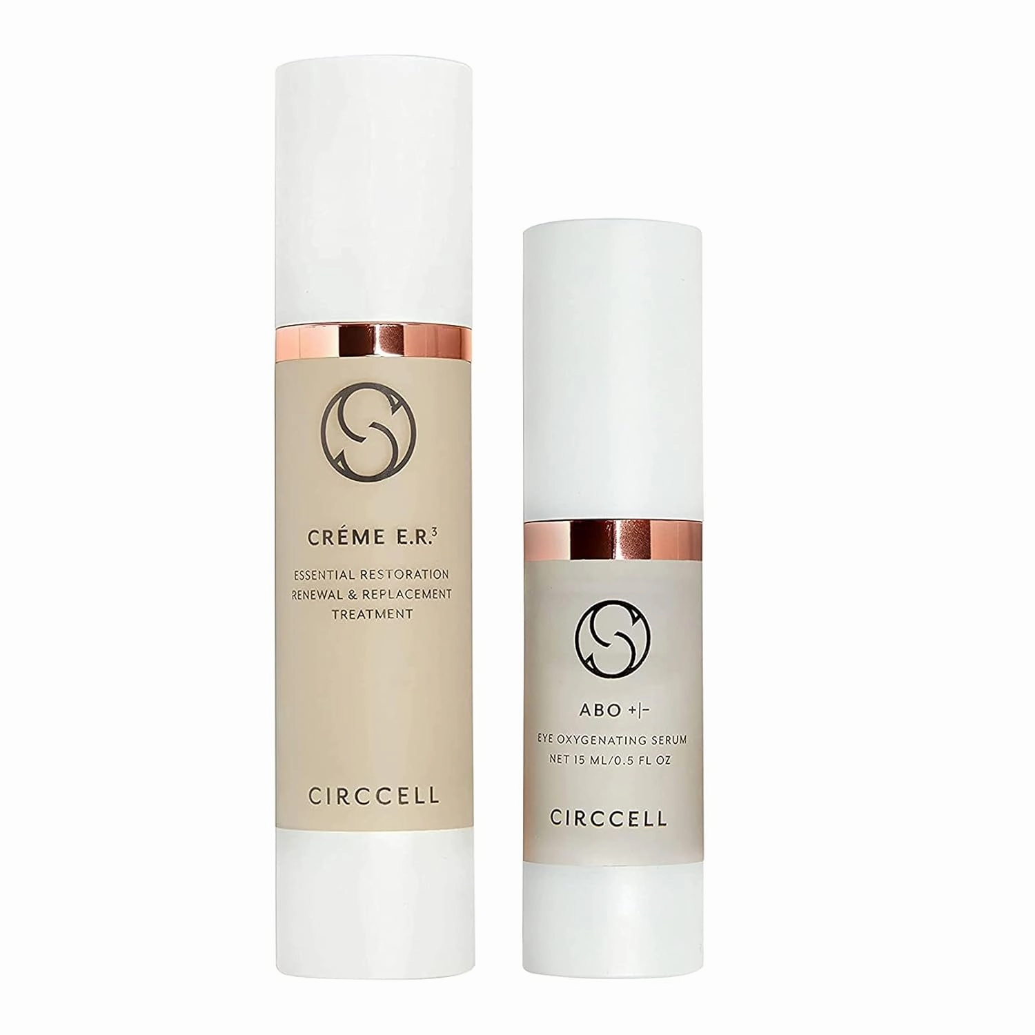 CIRCCELL ABO  |- Eye Serum - Day & Night Oxygenating Serum & Creme E.R.3 Moisturizer - Hydrating & Firming Skin Treatment – Regenerative Anti-Aging Under Eye Serum for Wrinkles, Puffiness & Dark Circ