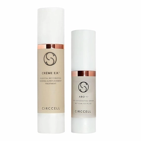 CIRCCELL ABO  |- Eye Serum - Day & Night Oxygenating Serum & Creme E.R.3 Moisturizer - Hydrating & Firming Skin Treatment – Regenerative Anti-Aging Under Eye Serum for Wrinkles, Puffiness & Dark Circ