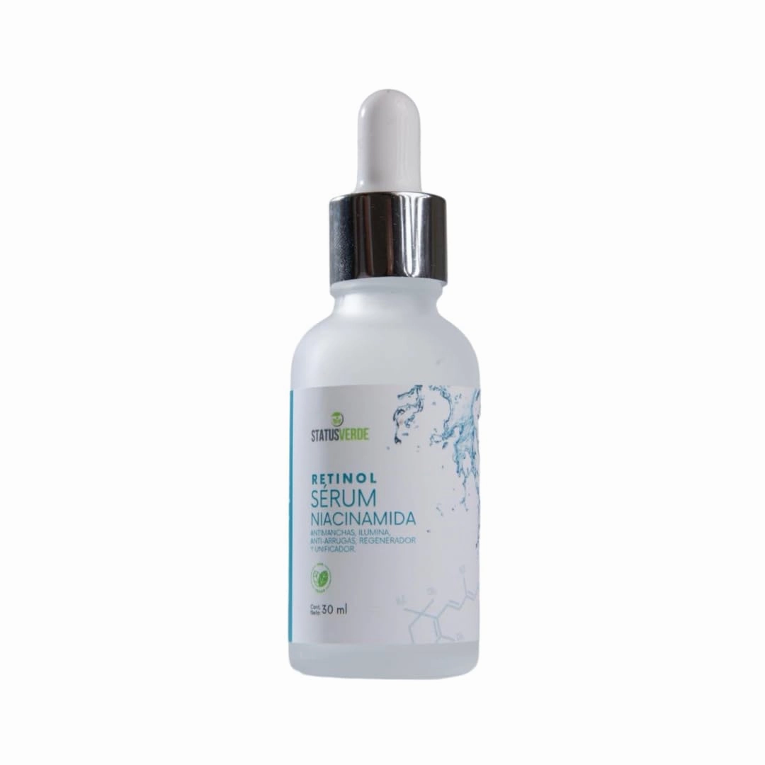 Clarifying facial serum, with NIACINAMIDE WITH RETINOL, anti-aging, brightens the skin, lightens and eliminates spots and acne. 30ml