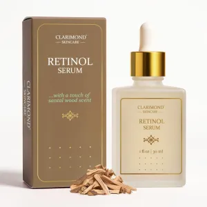 CLARIMOND Retinol Multi-Peptides Serum for Face – 1% Resurfacing Retinol and Hyaluronic Acid Serum with Niacinamide & Aloe Vera for Anti-Aging, Brightening, Wrinkle Reduction & Dark Spot Treatment