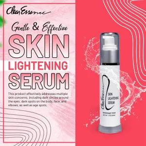 Clear Essence Platinum Hydroquinone-Free Skin Lightening Face Serum - 1.7 Oz | Brightening & Discoloration Correcting Serum | Dark Circle, Wrinkle, & Brightening Serum - Dark Spot Remover for Face