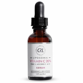 Clinical Resolution Liposomal Vitamin C 20% Serum For Face, Anti Aging Formula with Hyaluronic Acid, Vitamin E Brightening Serum for Dark Spots, Tone, Fine Lines & Wrinkles (1.0 fl oz / 30ml)