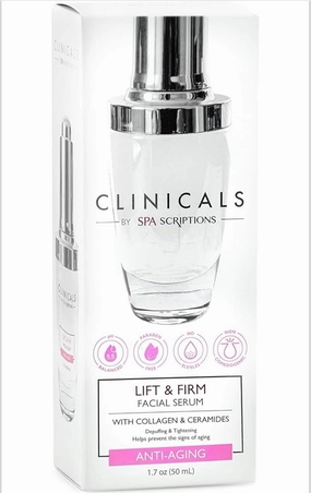 Clinicals by Spa Scriptions Lift & Firm Anti-Aging Facial Serum with Collagen & Ceramides, 1.7 oz