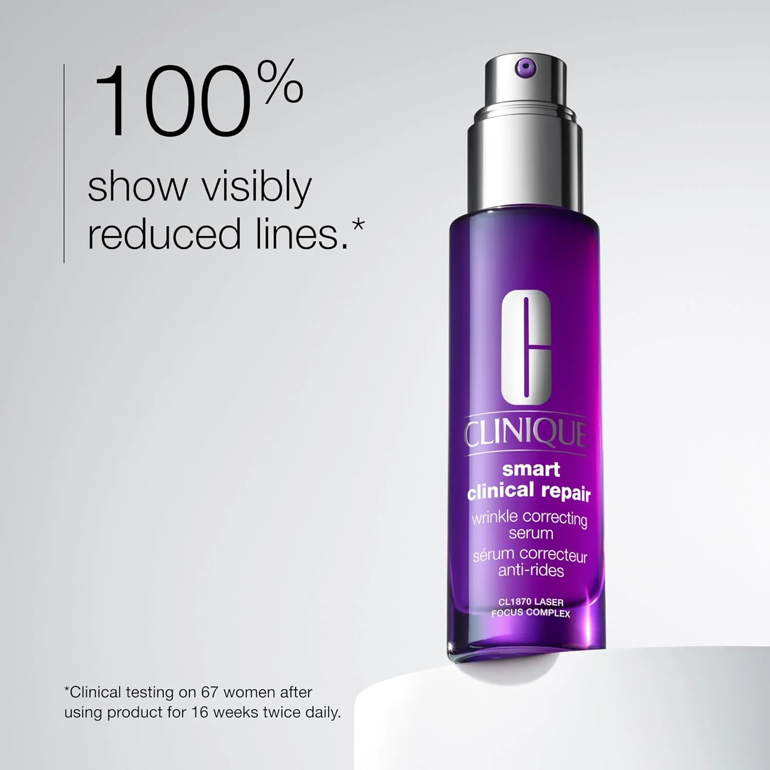 Clinique Smart Clinical Repair Wrinkle Correcting Face Serum With Hyaluronic Acid, Peptides   Advanced Retinoid Serum | Anti-Aging   Hydrating