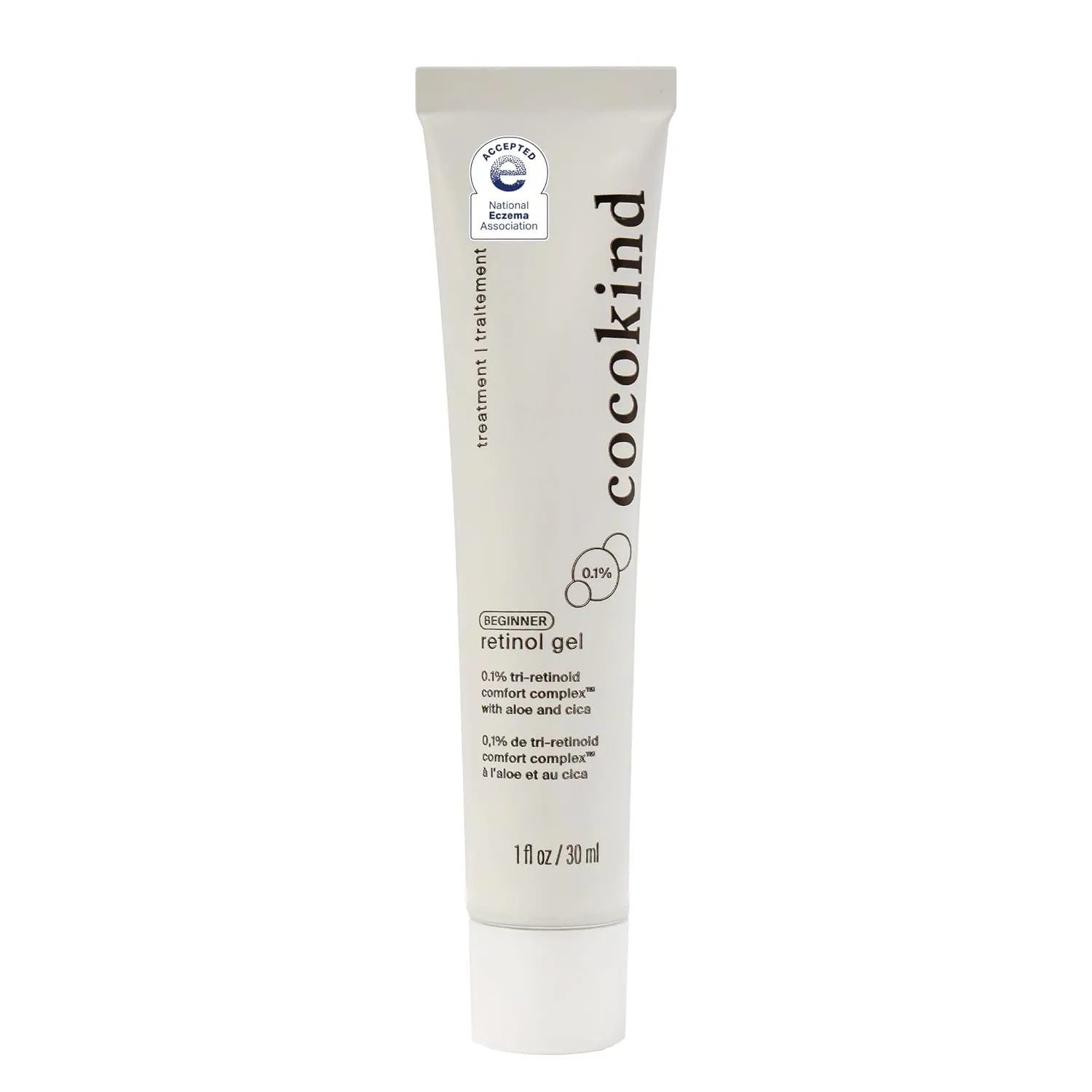 Cocokind Beginner Retinol Gel 0.1%, Improve the Appearance of Fine Lines and Uneven Texture without Irritation, Aloe and Cica to Prevent Dryness, 1 fl oz