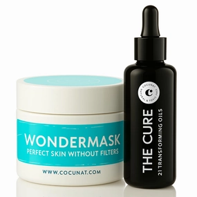 COCUNAT - Cleansing and Moisturizing Pack - Wondermask   The Cure - Facial Cleansing Mask - Anti-Aging Serum - Removes Impurities - Treats Wrinkles, Brightness and Hydration