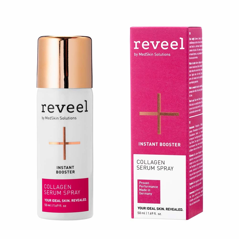 Collagen Serum Spray by reveel - Anti-aging Collagen Facial Serum with instant effect softens fine lines & moisturizes your skin for a firmer & smoother skin for Women and Men, 1.69 fl oz